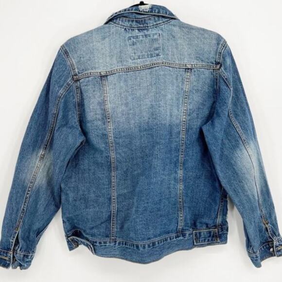 Ashley Vintage Charm Womens Jean Jacket Distressed Large - Picture 3 of 7